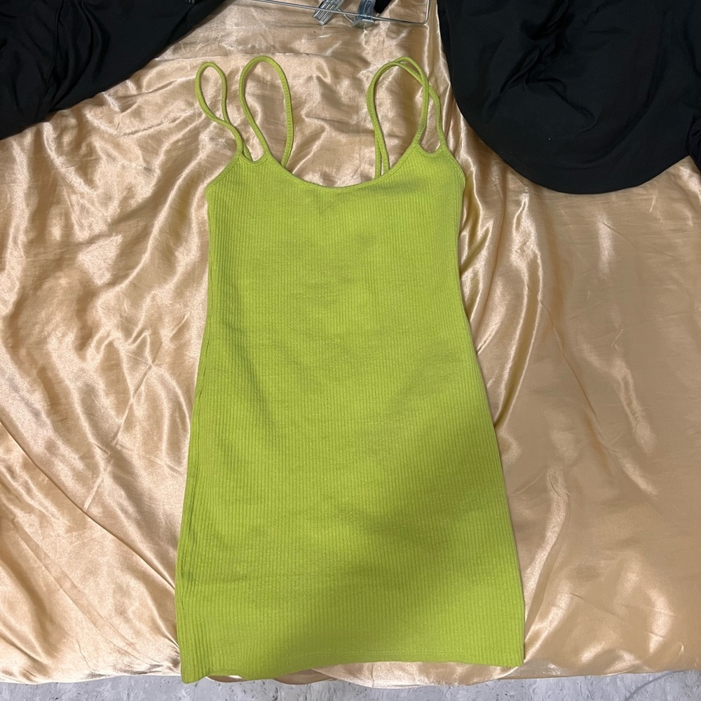 Green zara mini dress